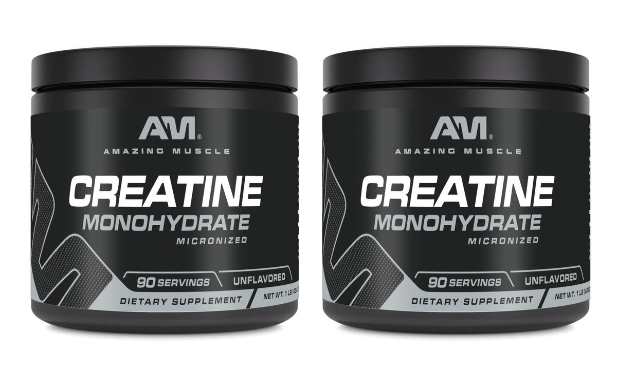 Amazing Muscle creatina micronizada monohidrato en envase de 454 g para entrenamientos consistentes.