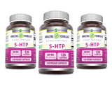 Amazing Formulas 5-HTP en botella con etiqueta clara que destaca pureza