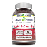 Amazing Nutrition Acetil-L-Carnitina 1200 mg botella, posible apoyo a la energía diaria.