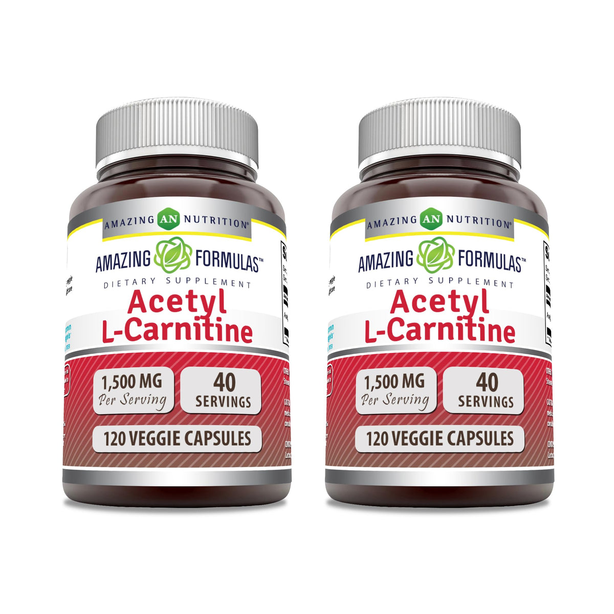Amazing Nutrition acetil-l-carnitina-hcl en botella para energía diaria.