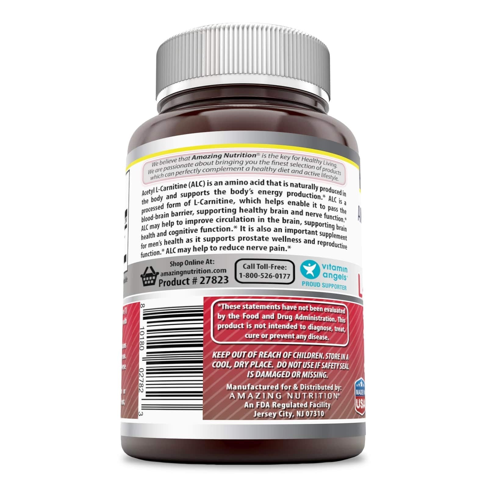 Amazing Nutrition cápsulas vegetales en bote, apoyo cognitivo potencial