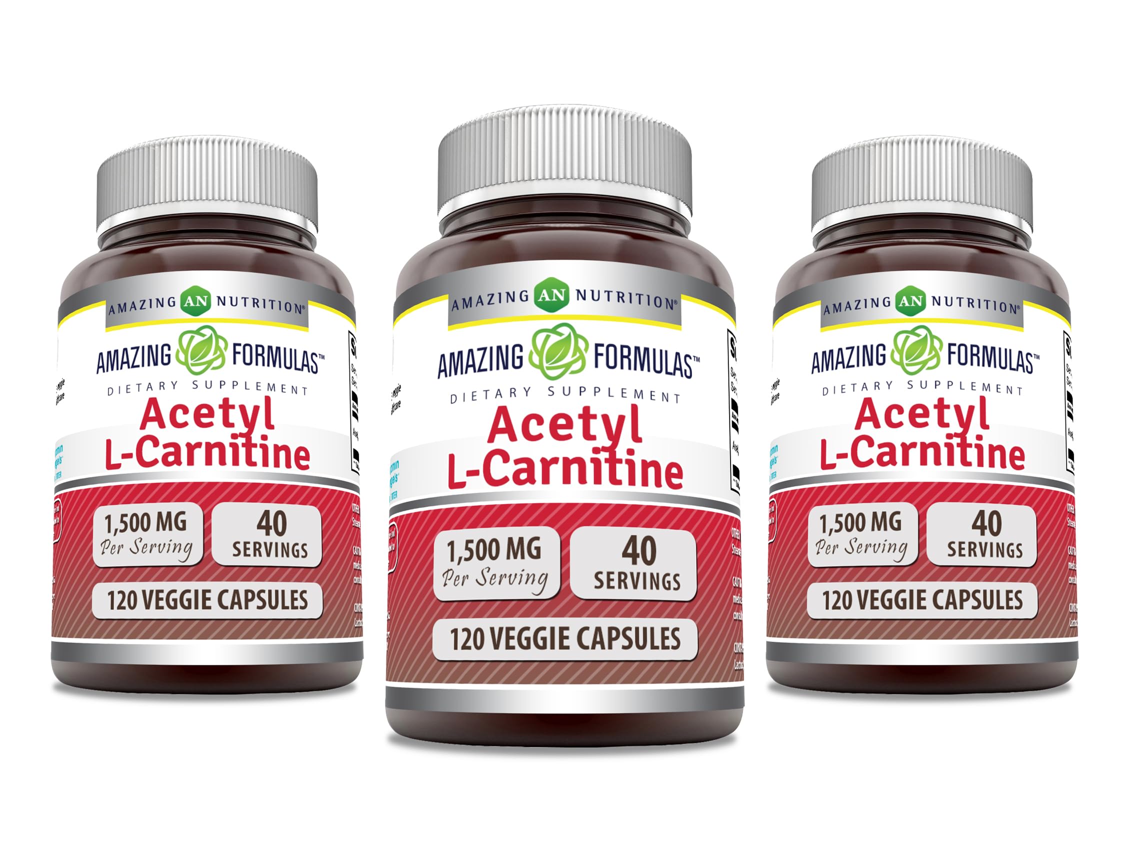 Amazing Nutrition Acetyl L-Carnitine 1500 mg, botella, posible impulso de energía diaria