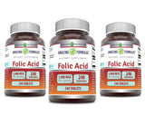 Amazing Nutrition: botella de ácido fólico 1000 mcg para apoyo diario.