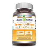Amazing Nutrition Amazing Formulas curcuma-curcumina-jengibre en bote para uso diario