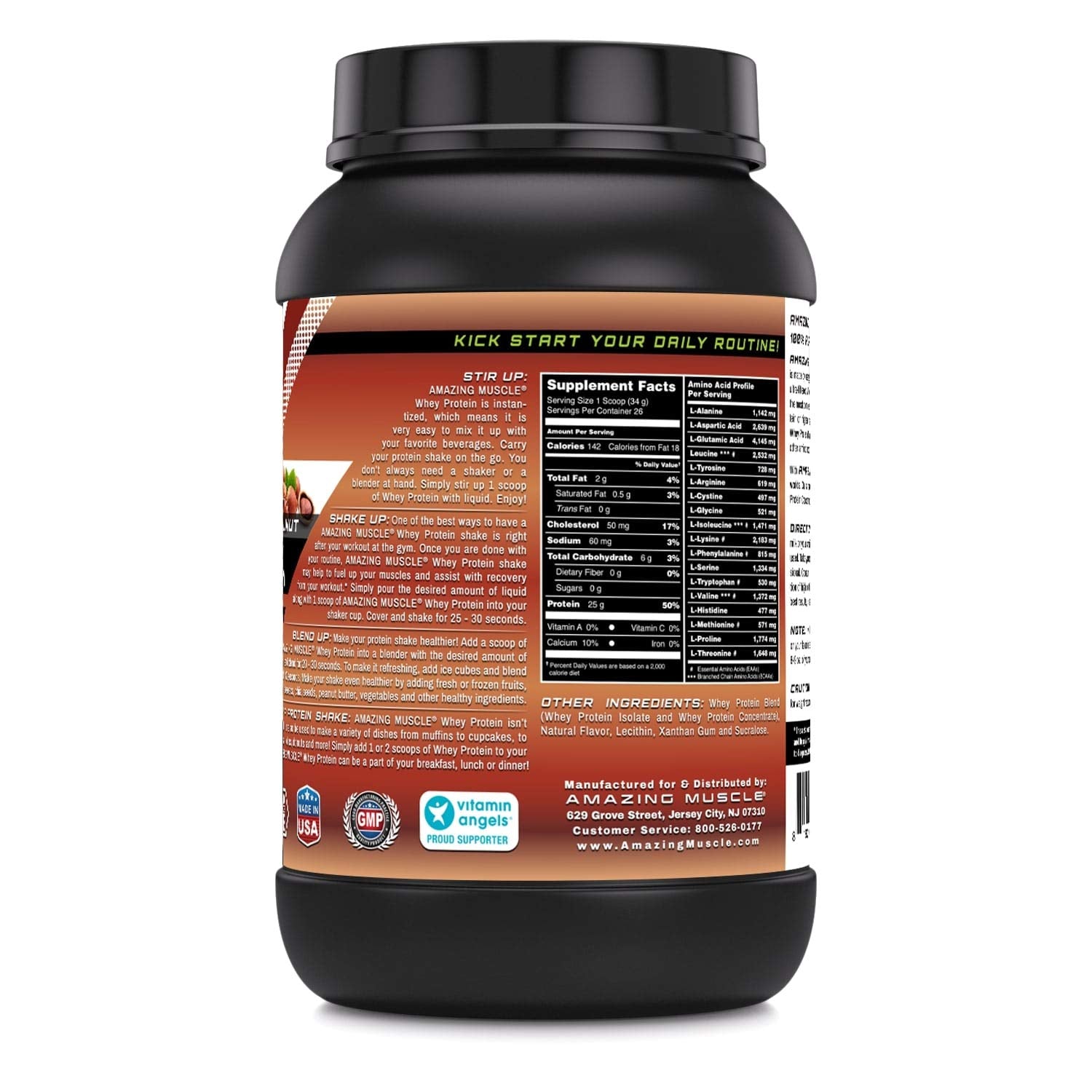 Cucharada de Amazing Muscle Whey para medir la porción ideal y batidos