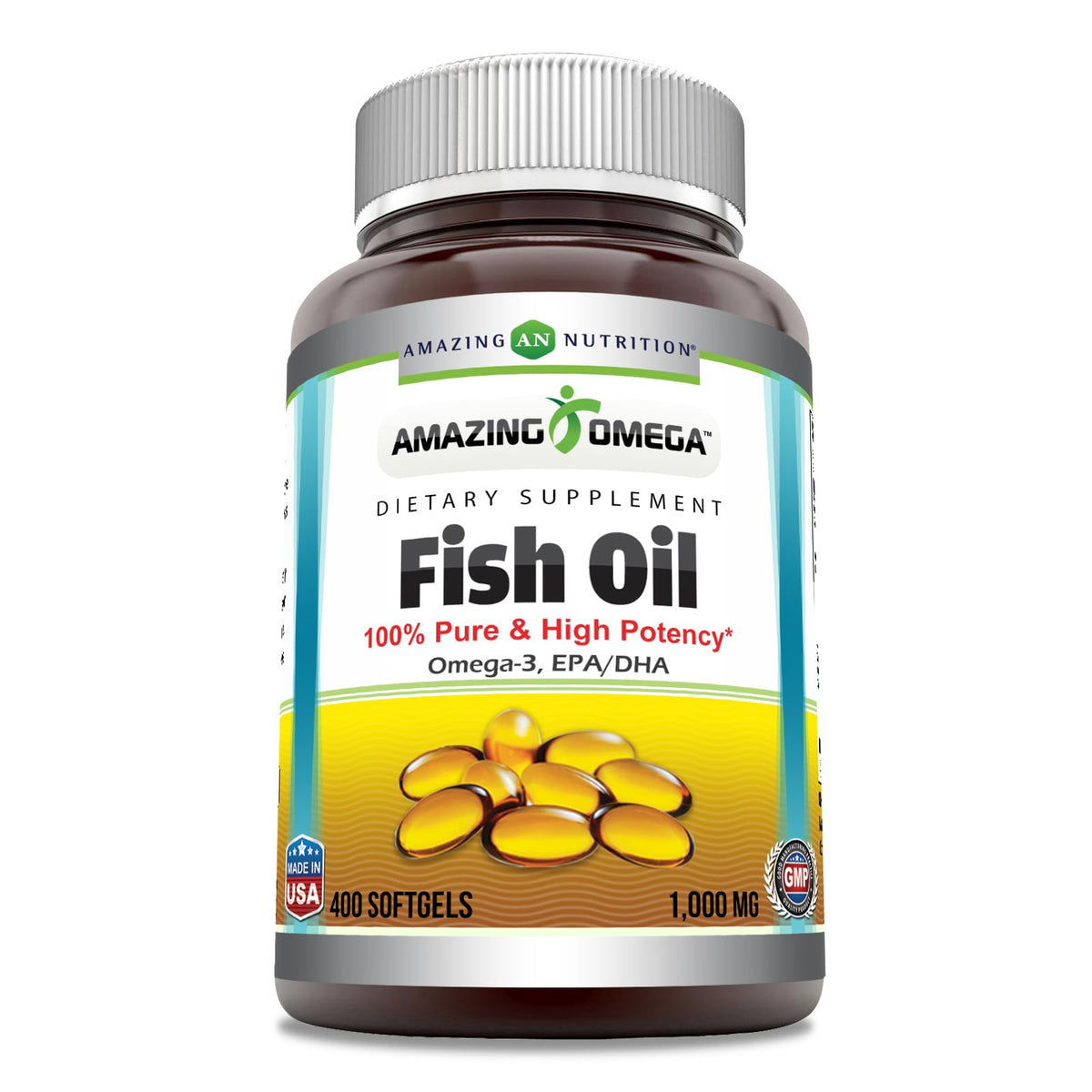Amazing Nutrition Amazing Omega botella vertido para dosis diaria de omega-3