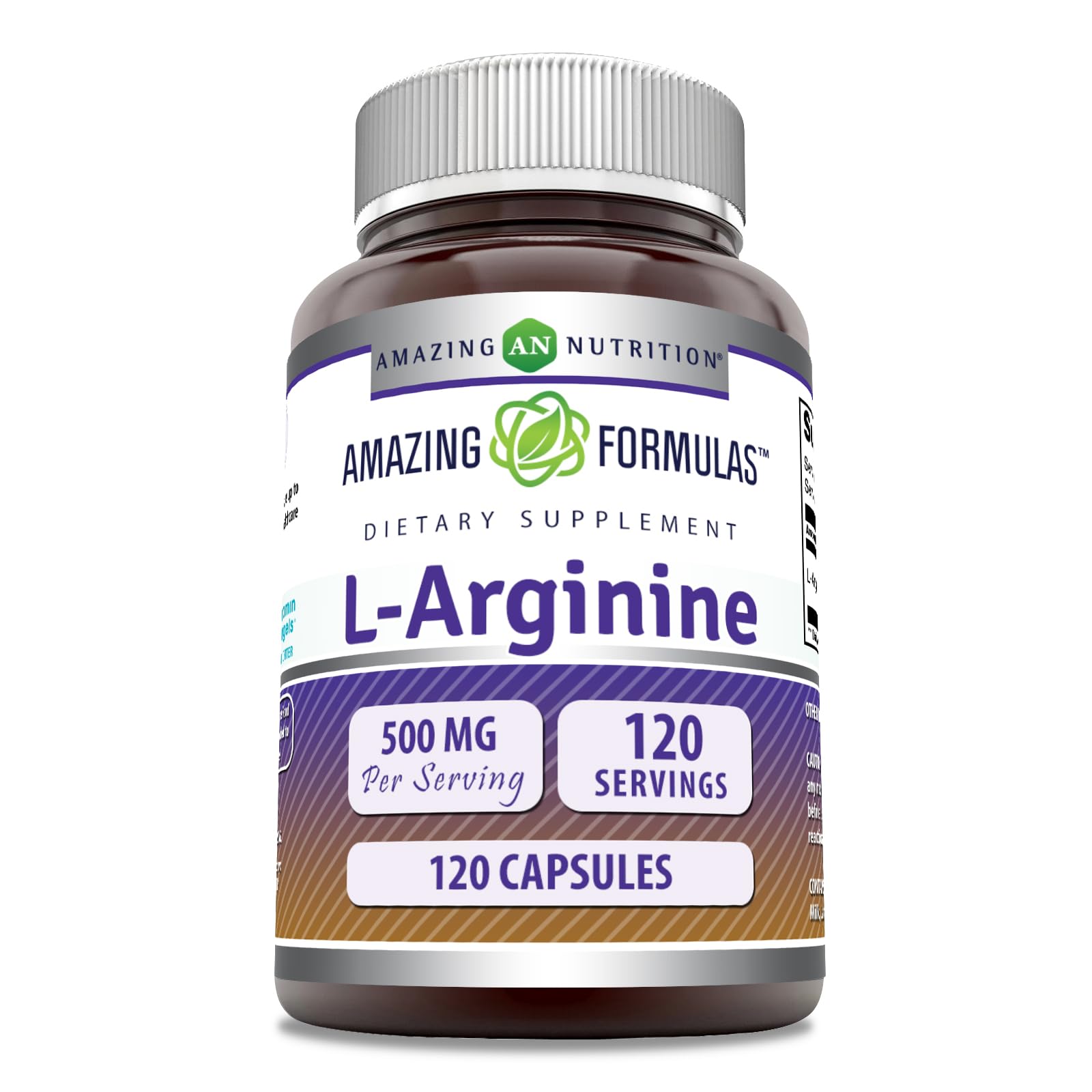 Amazing Nutrition Arginina 500 mg cápsulas para soporte diario de bienestar
