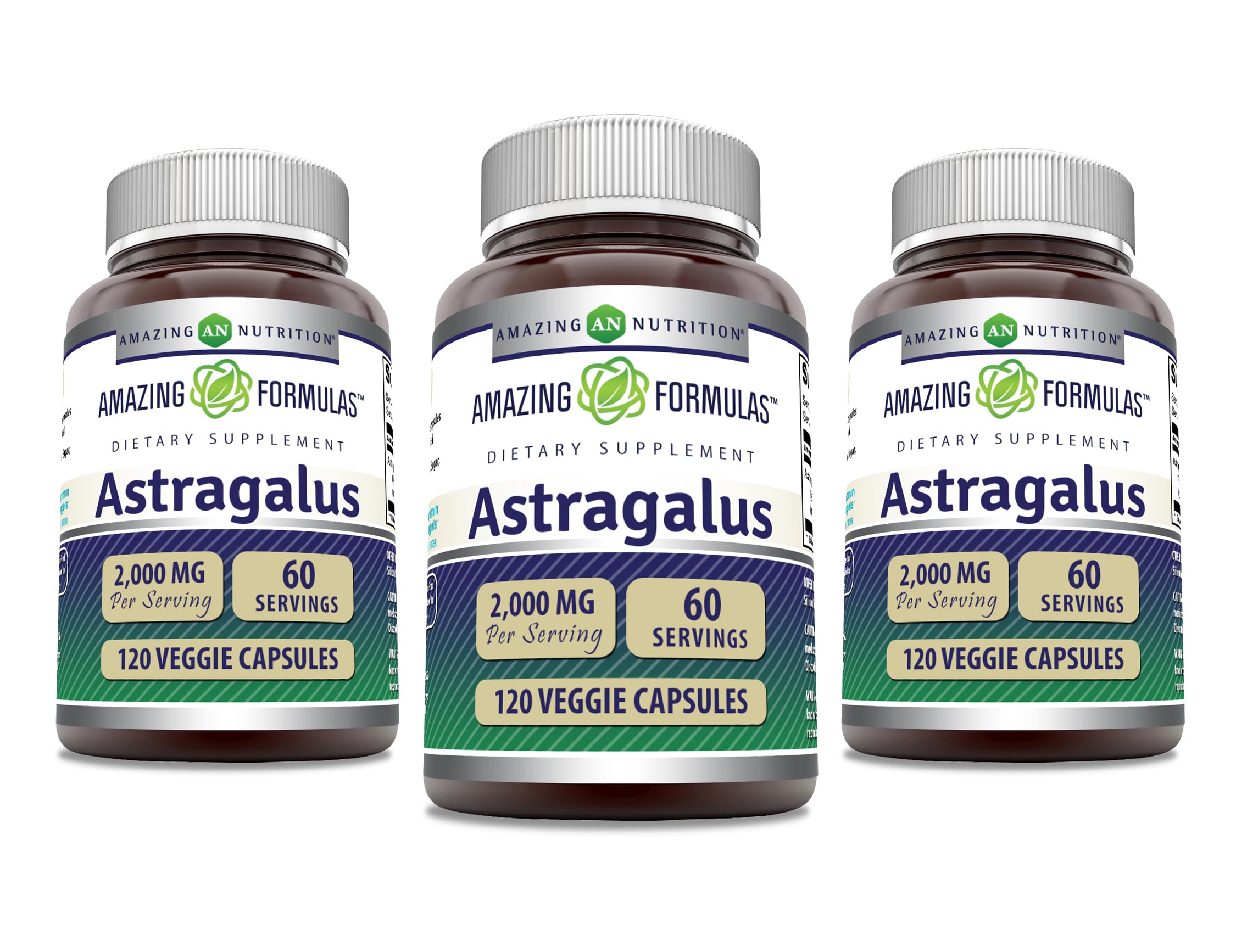 Amazing Nutrition astrágalo cápsulas 2000 mg para apoyo diario al bienestar