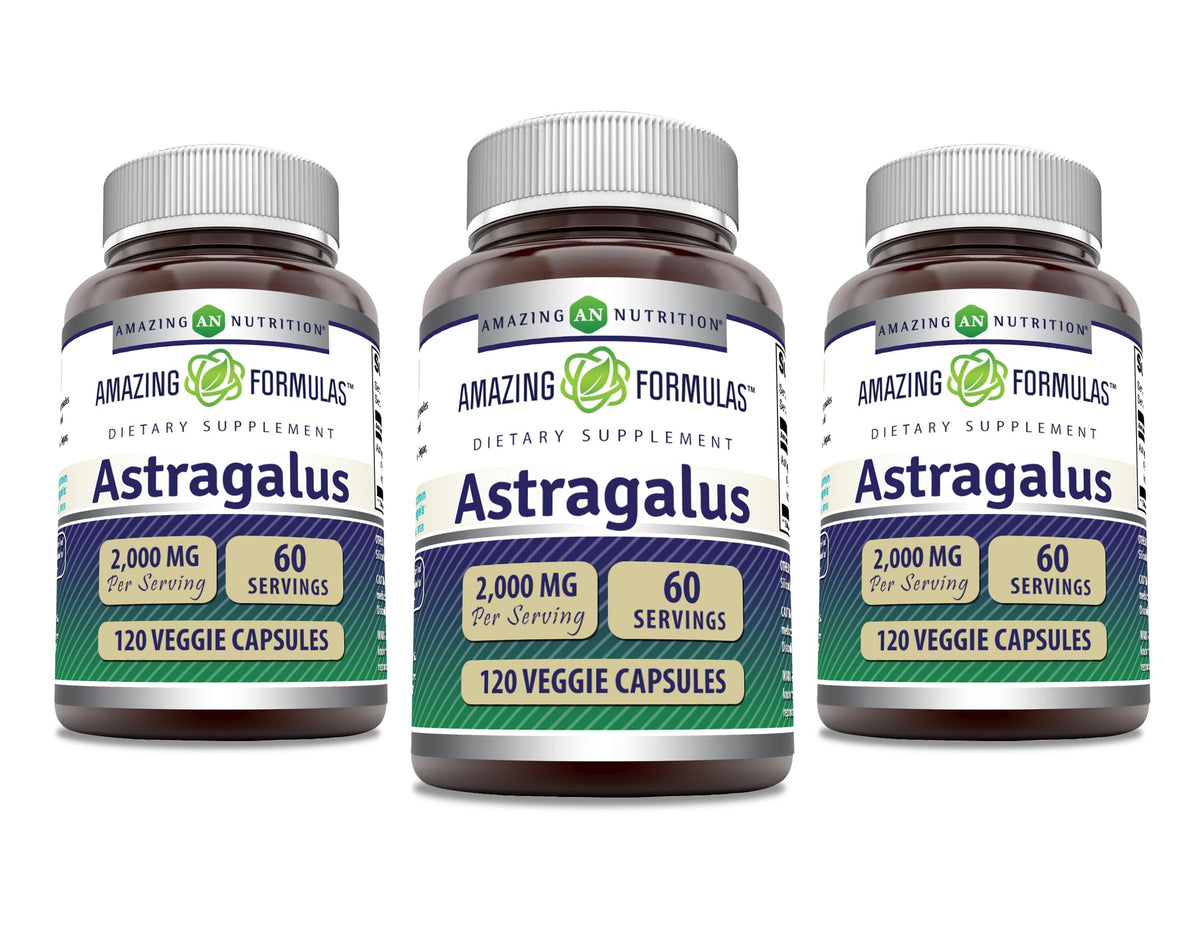 Amazing Nutrition astrágalo cápsulas 2000 mg para apoyo diario al bienestar