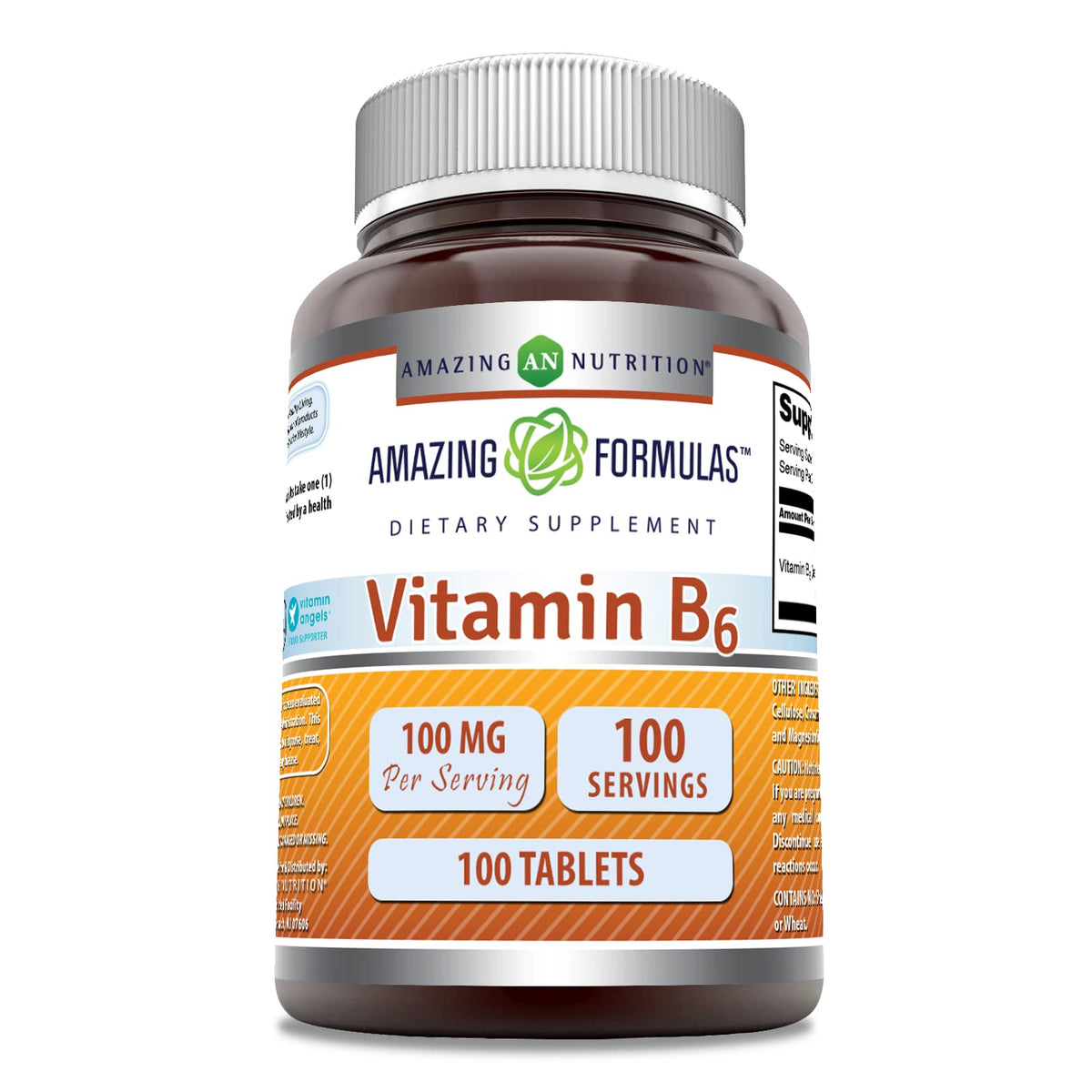 Amazing Nutrition B6 tableta frontal, apoyo al metabolismo y energía diaria