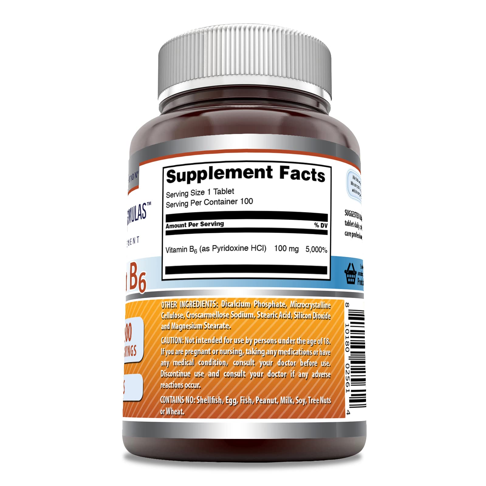 Amazing Nutrition B6 tabletas en mano, versión portátil para consumo diario