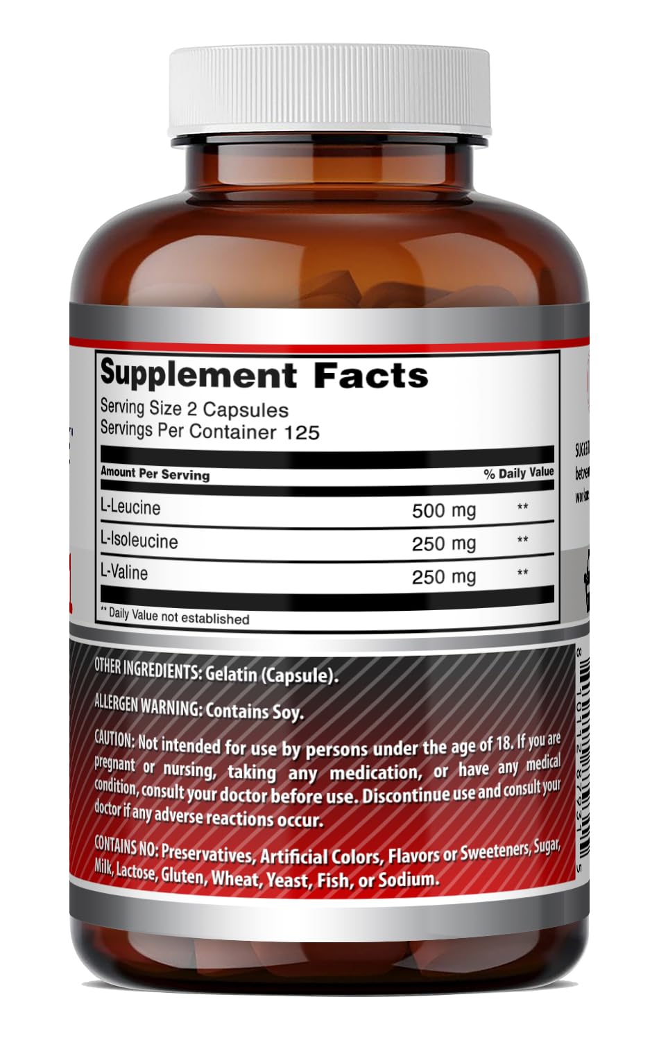 Amazing Nutrition BCAA 2:1:1 porción diaria ideal para entrenamiento.
