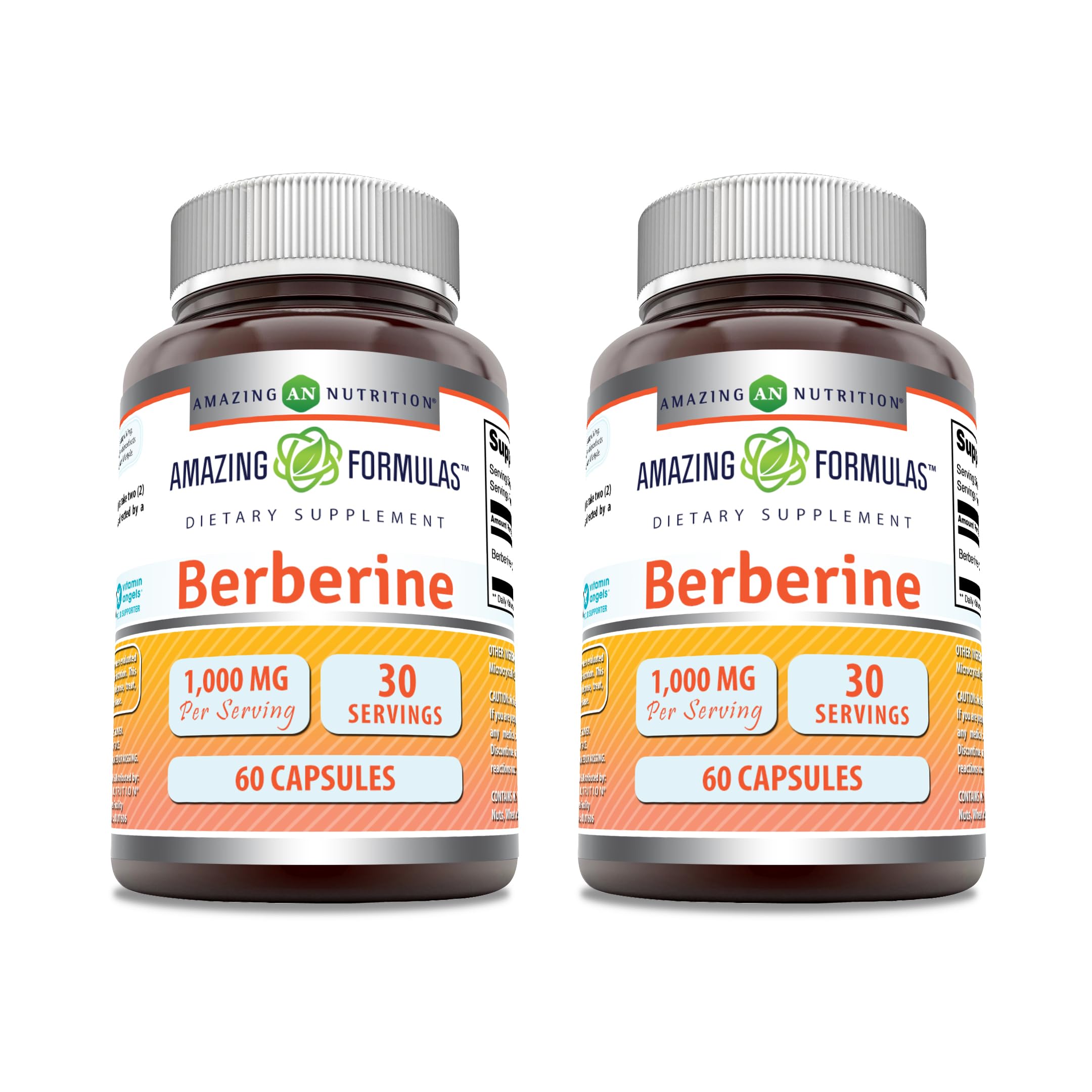Cápsulas de berberina Amazing Nutrition, 1000 mg por porción, formato fácil de tragar