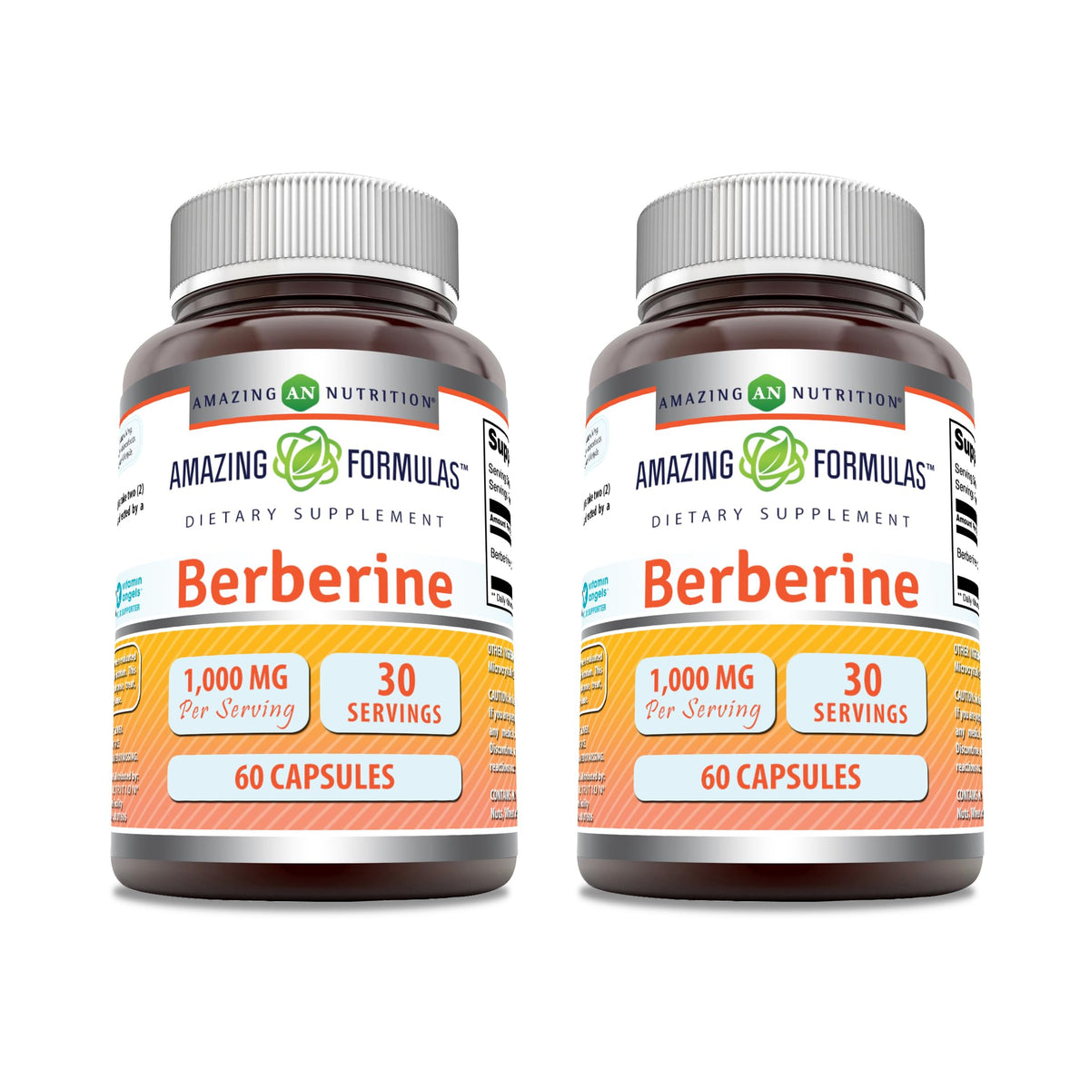Cápsulas de berberina Amazing Nutrition, 1000 mg por porción, formato fácil de tragar