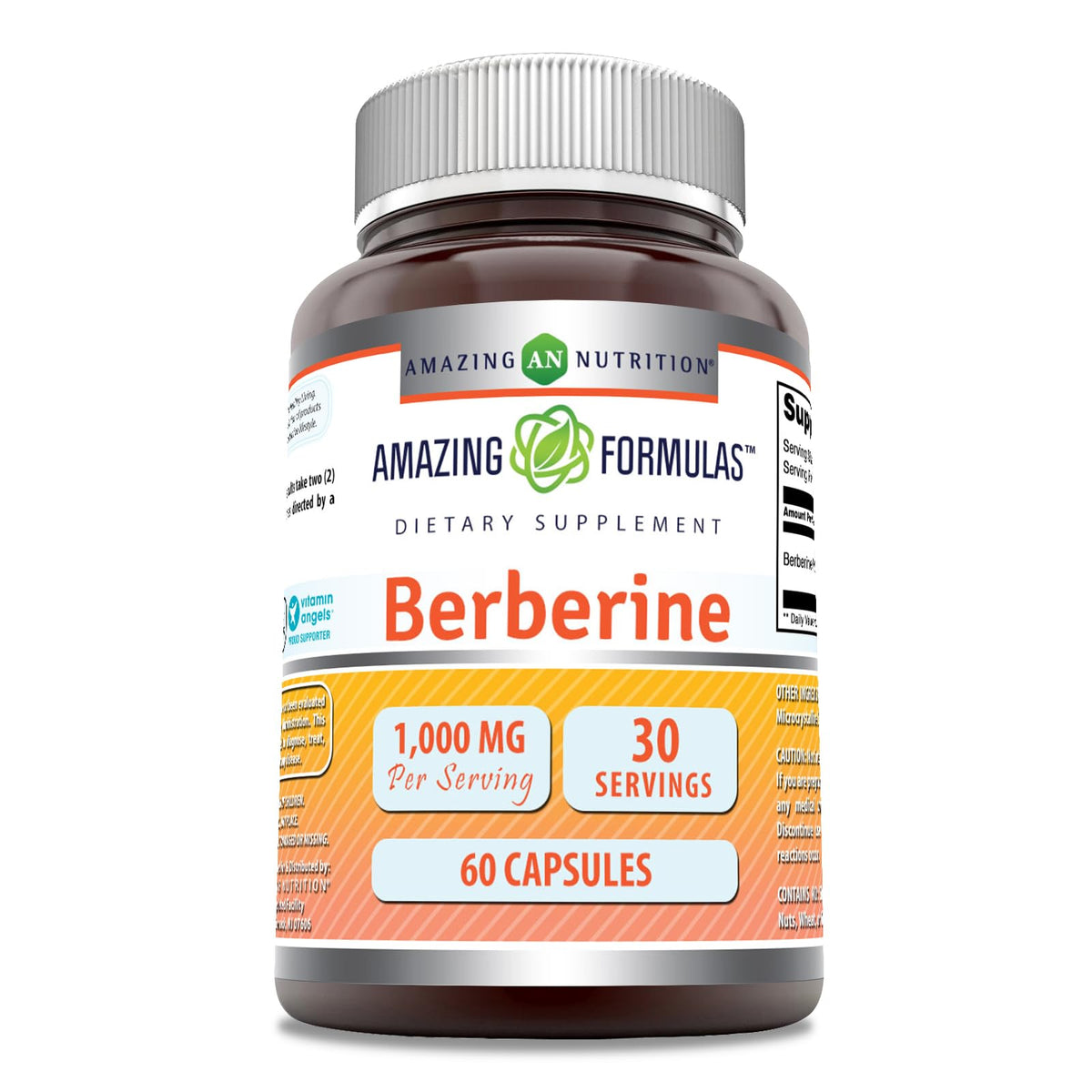 Amazing Nutrition Berberina 1000mg en cápsulas apoyo diario para la salud metabólica