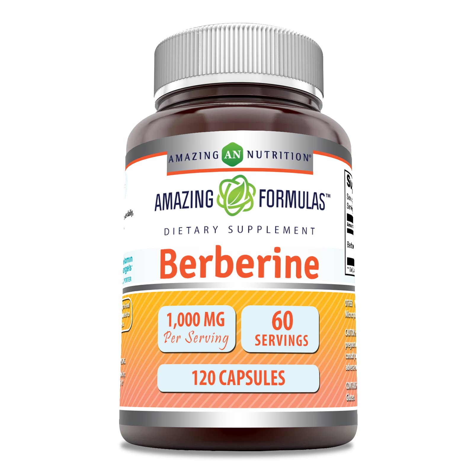 Amazing Nutrition Berberina 1000 mg cápsulas para uso diario.