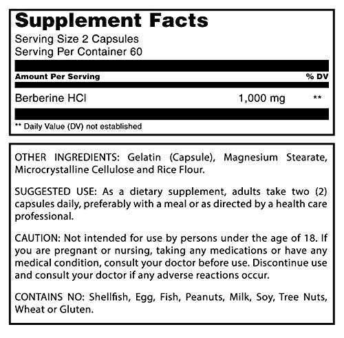 Amazing Nutrition Berberina 1000 mg empaque certificado con estándares GMP.