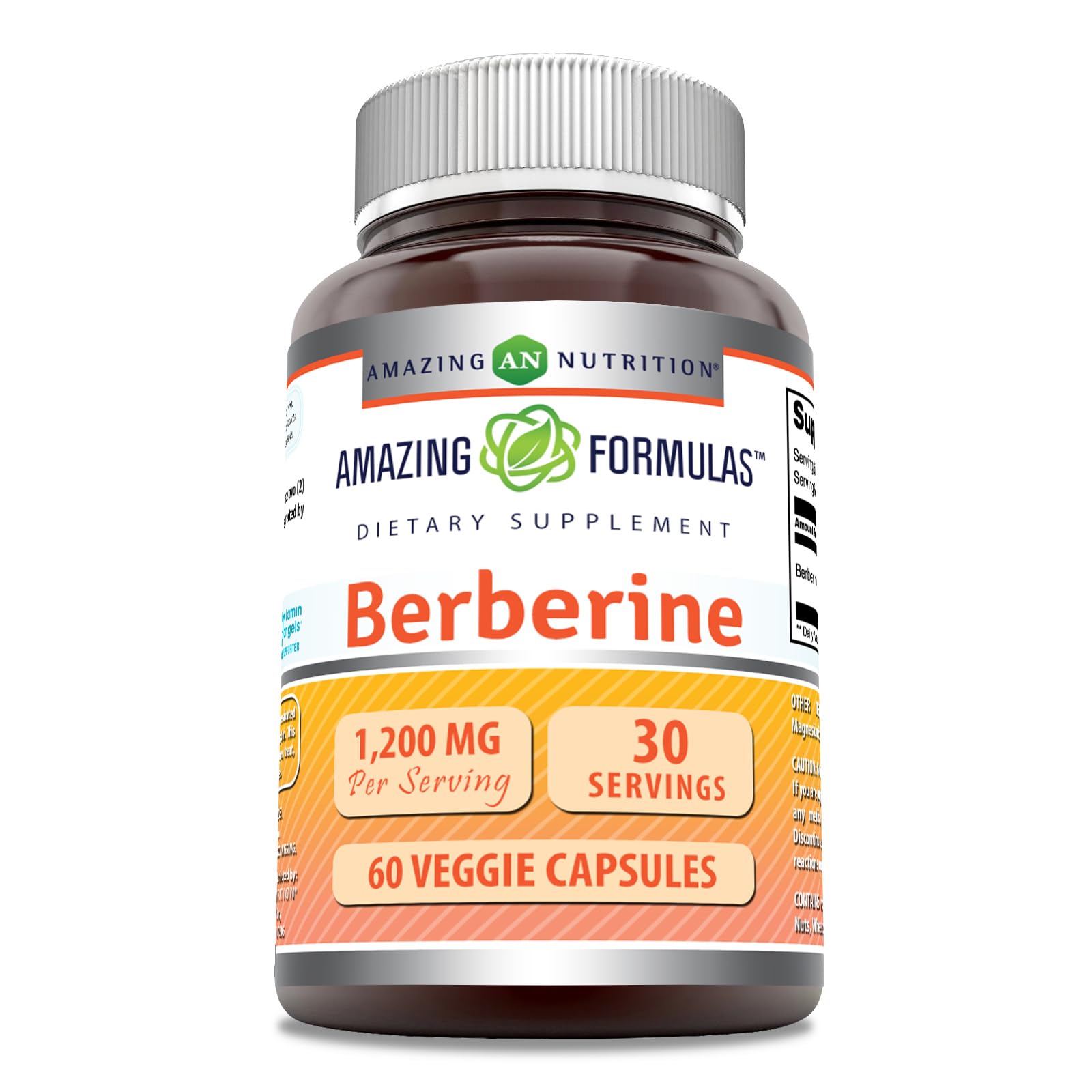 Amazing Nutrition Berberina 1200 mg en cápsulas vegetales para uso diario.