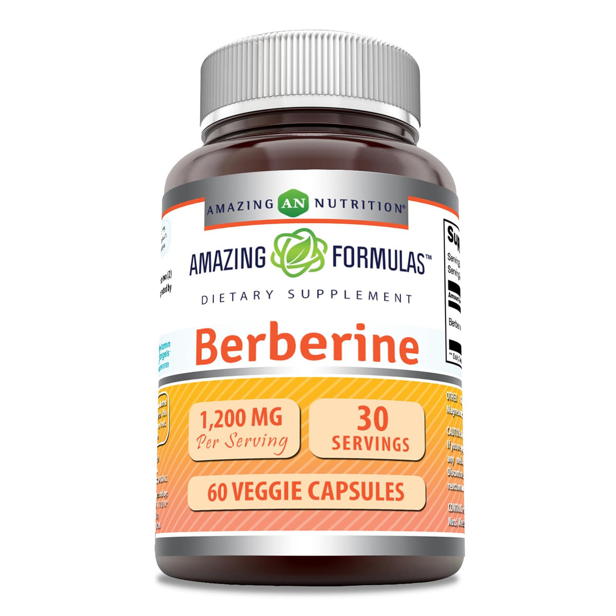 Amazing Nutrition Berberina 1200 mg en cápsulas vegetales para uso diario.