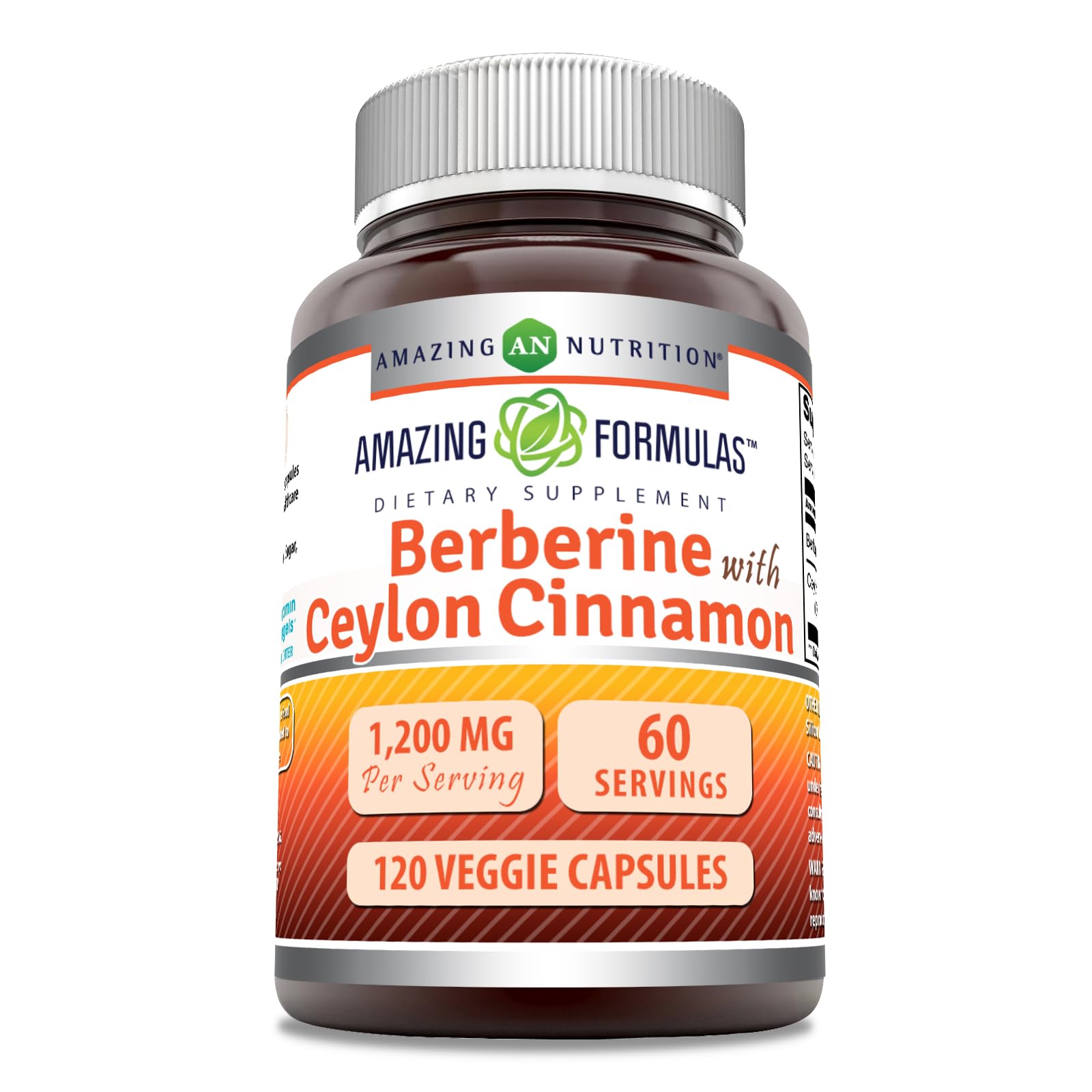 Amazing Nutrition berberina con canela Ceilán, cápsulas para uso diario.