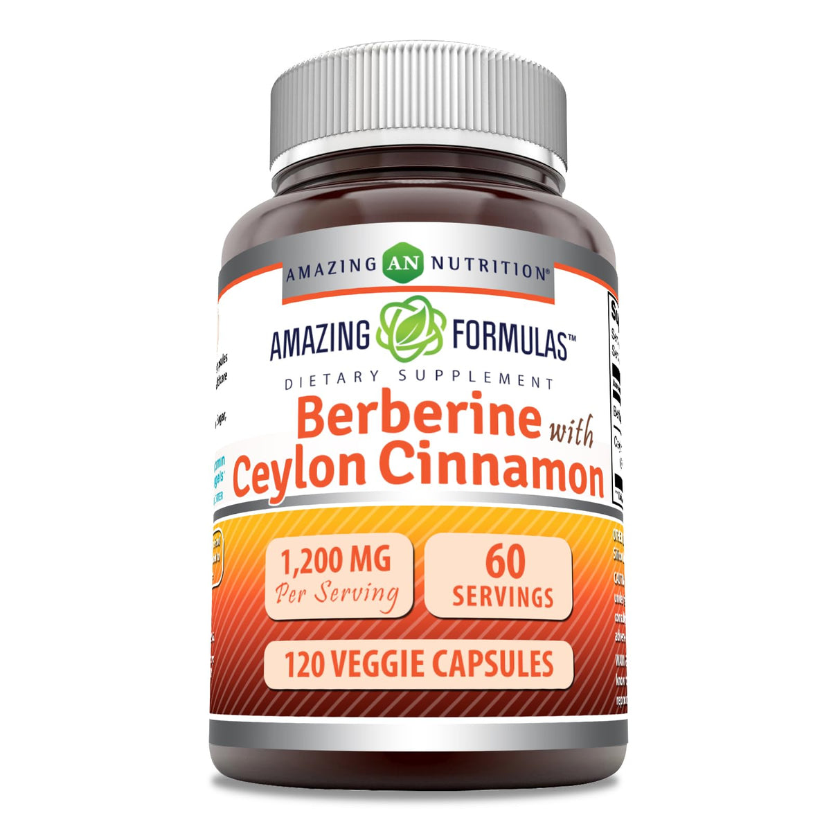 Amazing Nutrition berberina con canela Ceilán, cápsulas para uso diario.