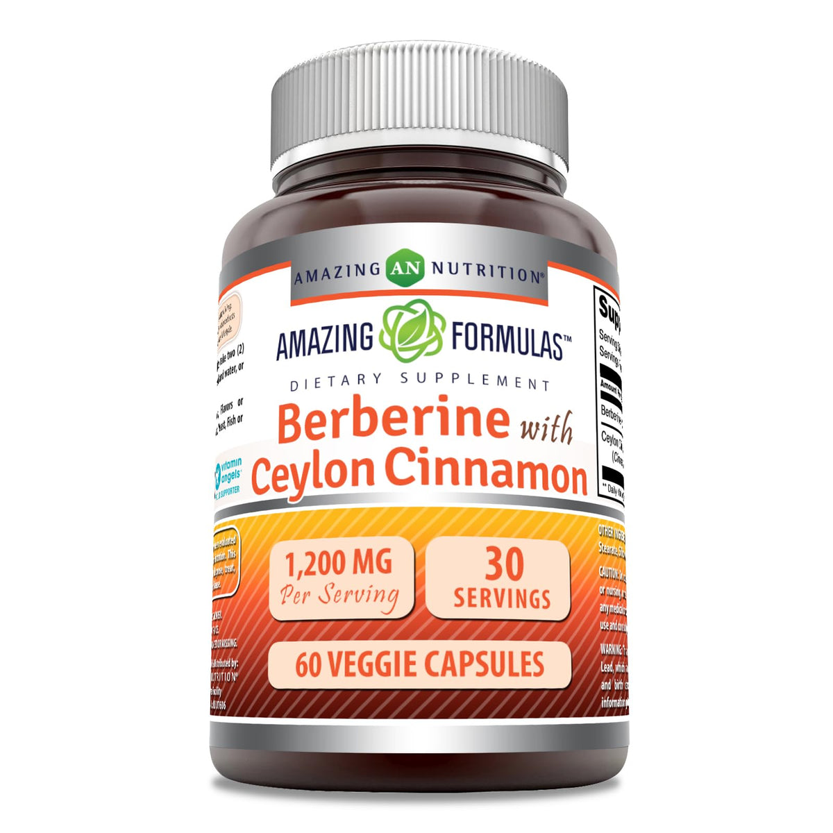 Amazing Nutrition Berberina con canela Ceilán – botella para uso diario de suplementos
