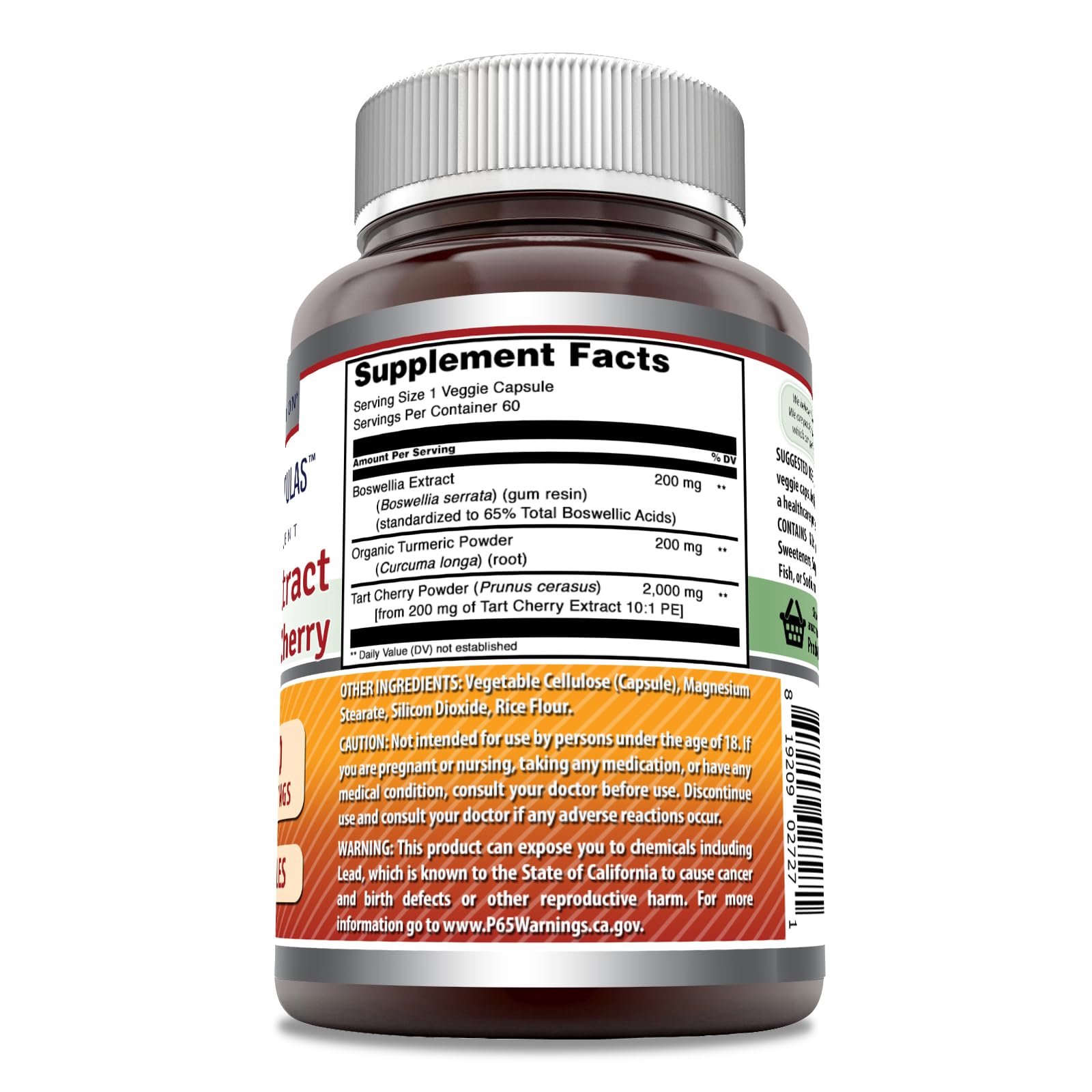 Amazing Nutrition Boswellia Curcuma Capsula Vegetal en Mano: toma suave y fácil