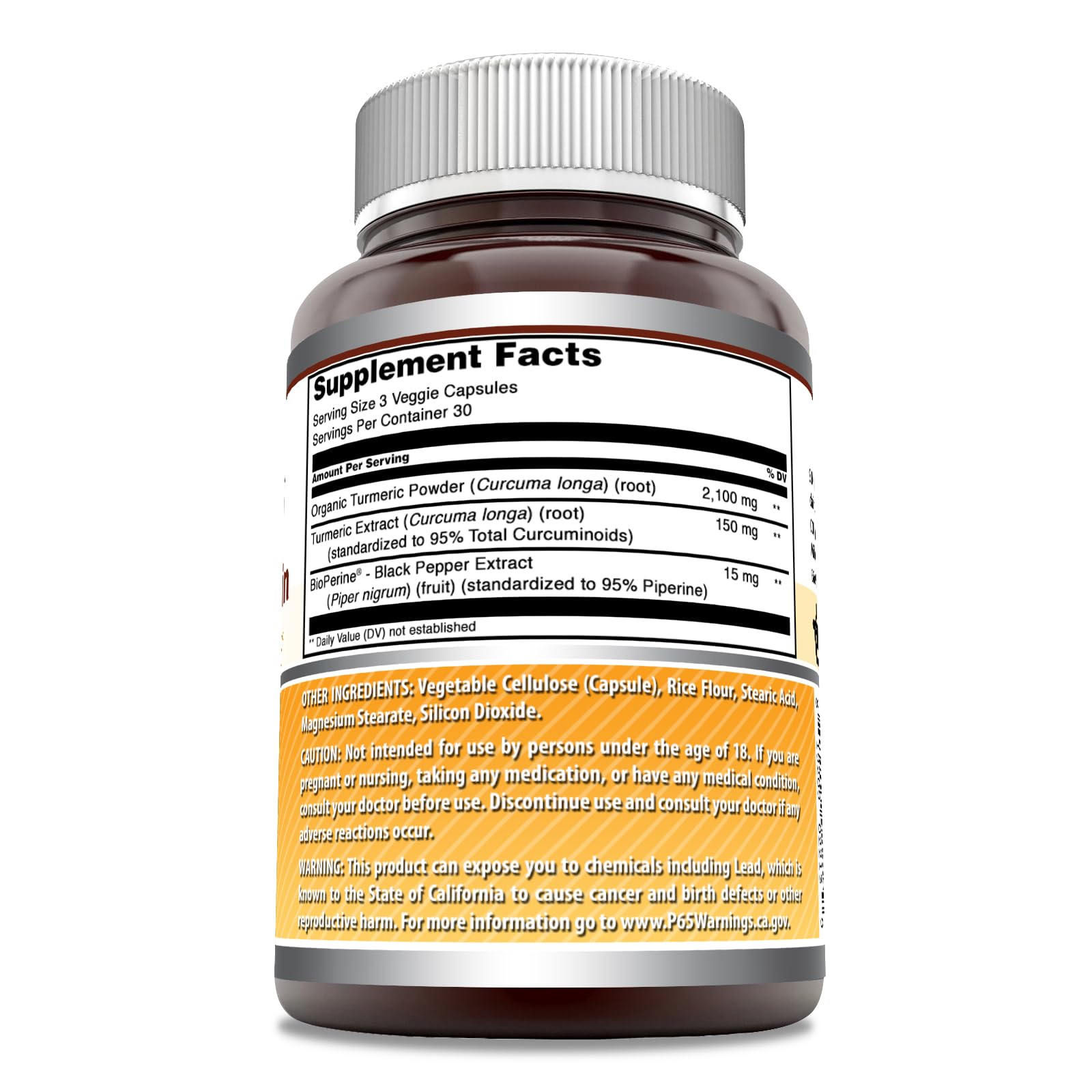 Amazing Nutrition bote de 90 cápsulas vegetales, sin OGM y sin gluten para uso diario