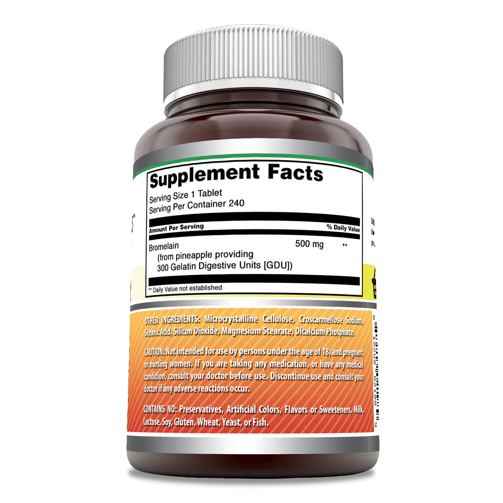 Amazing Nutrition Bromelina 500 mg: dosis diaria fácil de tomar.