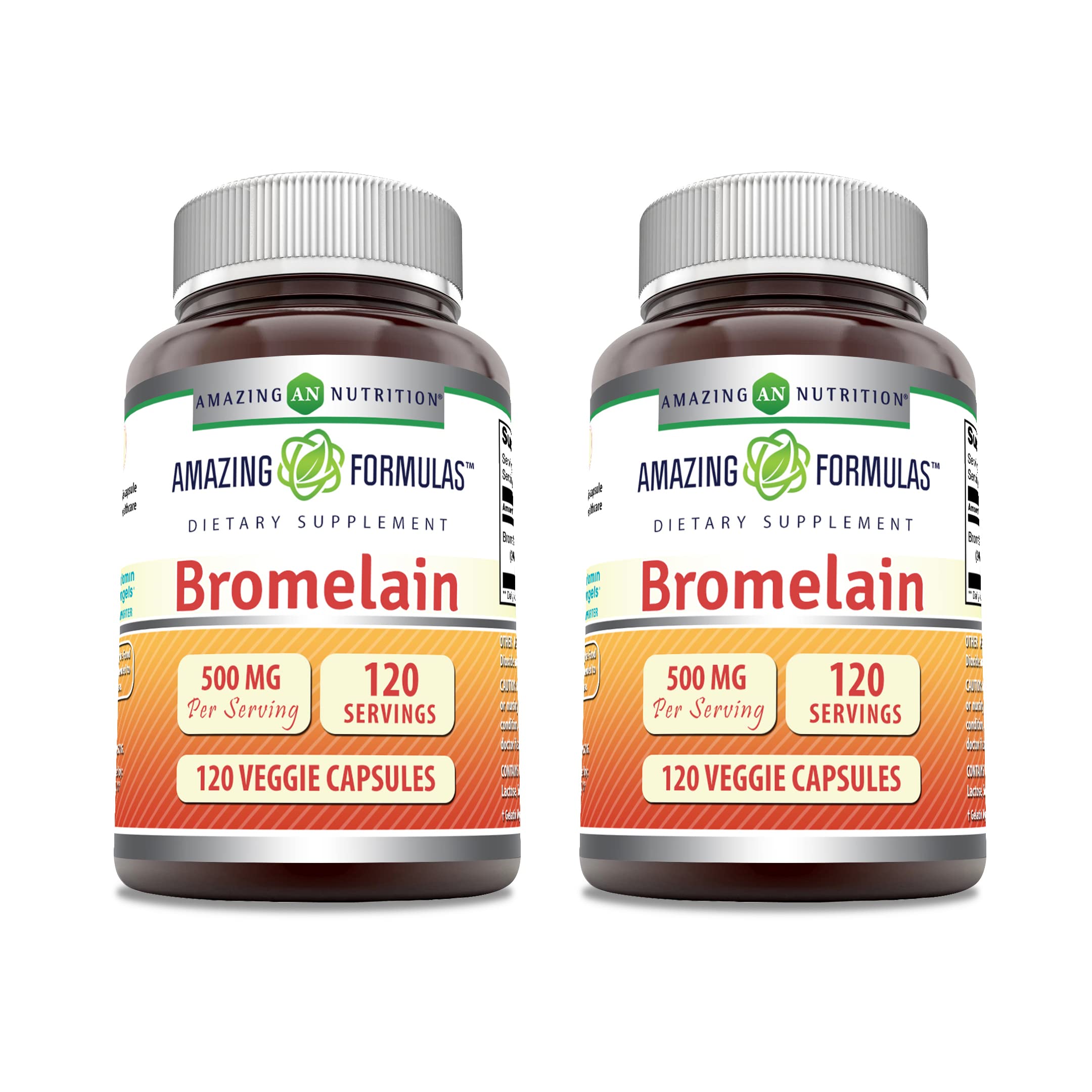 Amazing Nutrition Bromelina cápsulas en frasco de vidrio para uso diario