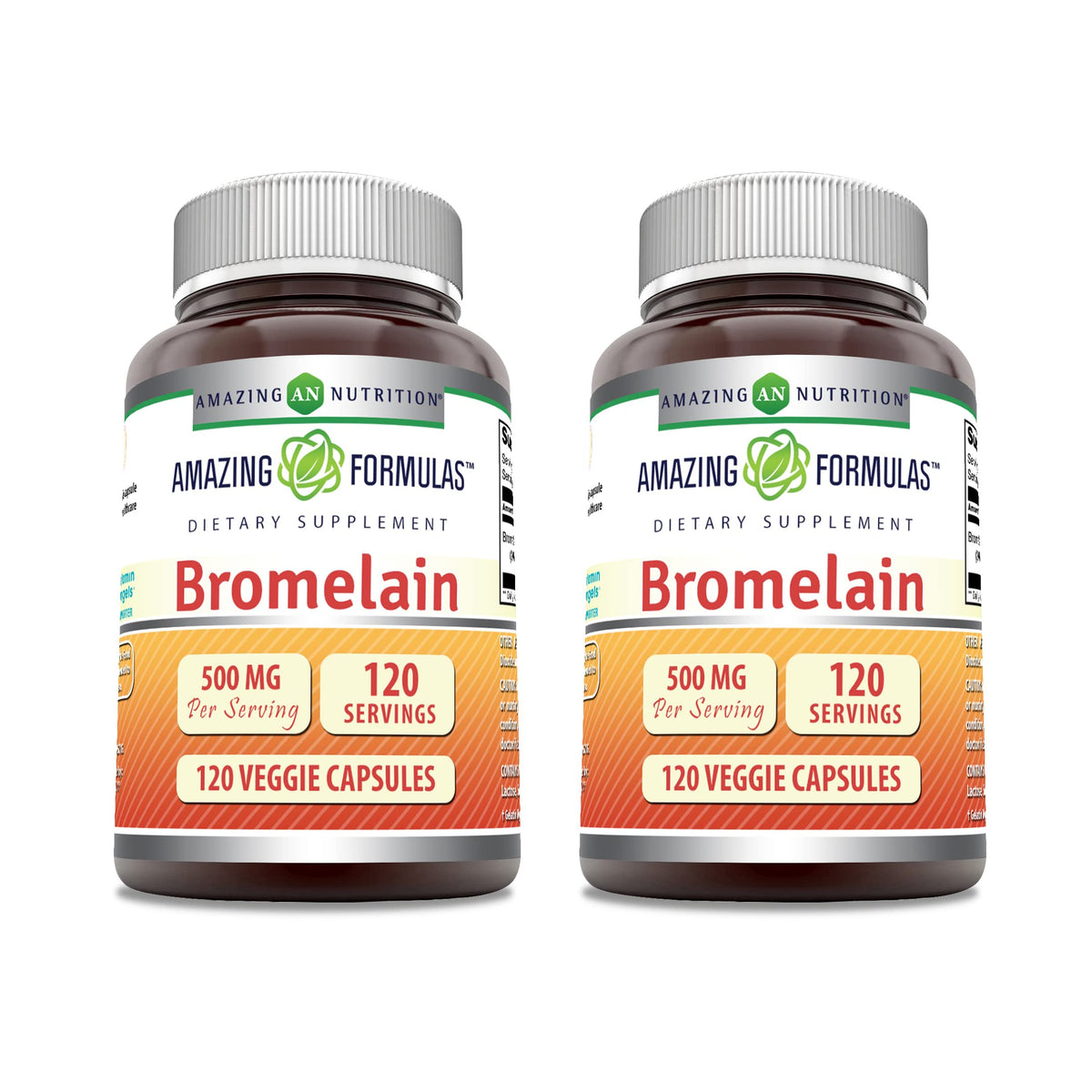 Amazing Nutrition Bromelina cápsulas en frasco de vidrio para uso diario