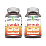 Amazing Nutrition Bromelina cápsulas en frasco de vidrio para uso diario