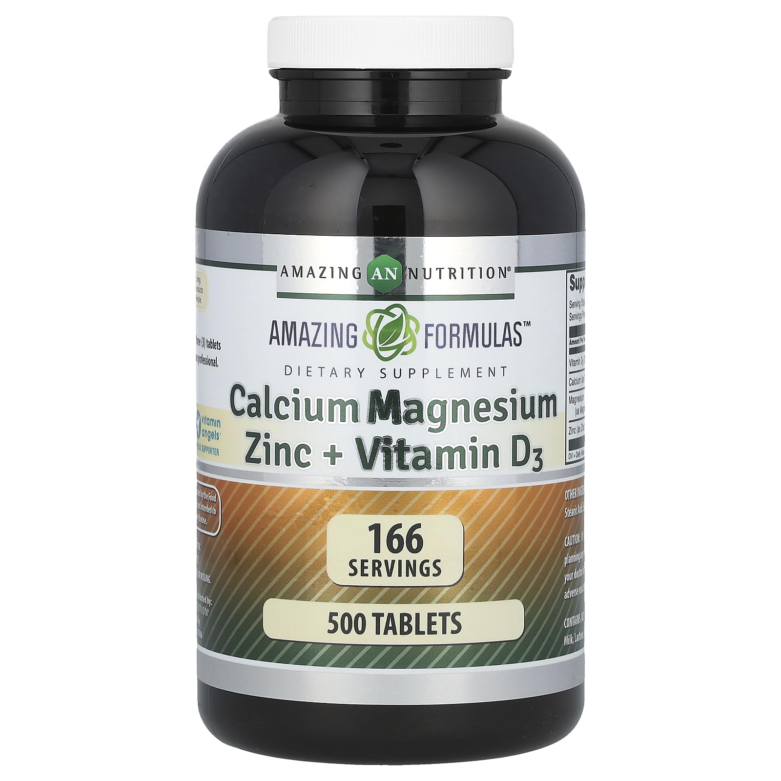 Amazing Nutrition Calcium Magnesium Zinc D3, tabletas: apoyo óseo y función muscular diaria.