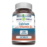 Amazing Nutrition Calcium con Vitamina D3, botella lista para uso diario.