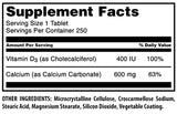 Frasco de Amazing Nutrition Calcium con sello de pruebas de terceros.