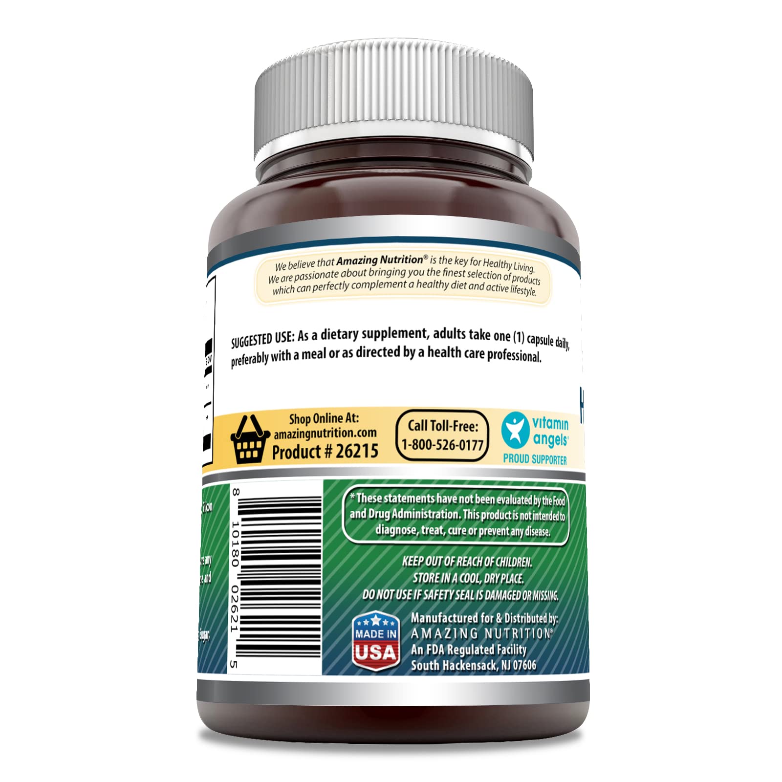 Amazing Nutrition capsulas-120, frasco para dosis diaria