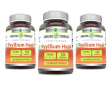 Amazing Nutrition cápsulas vegetales de fibra Plantago 750 mg, frasco, apoyo a la ingesta diaria de fibra