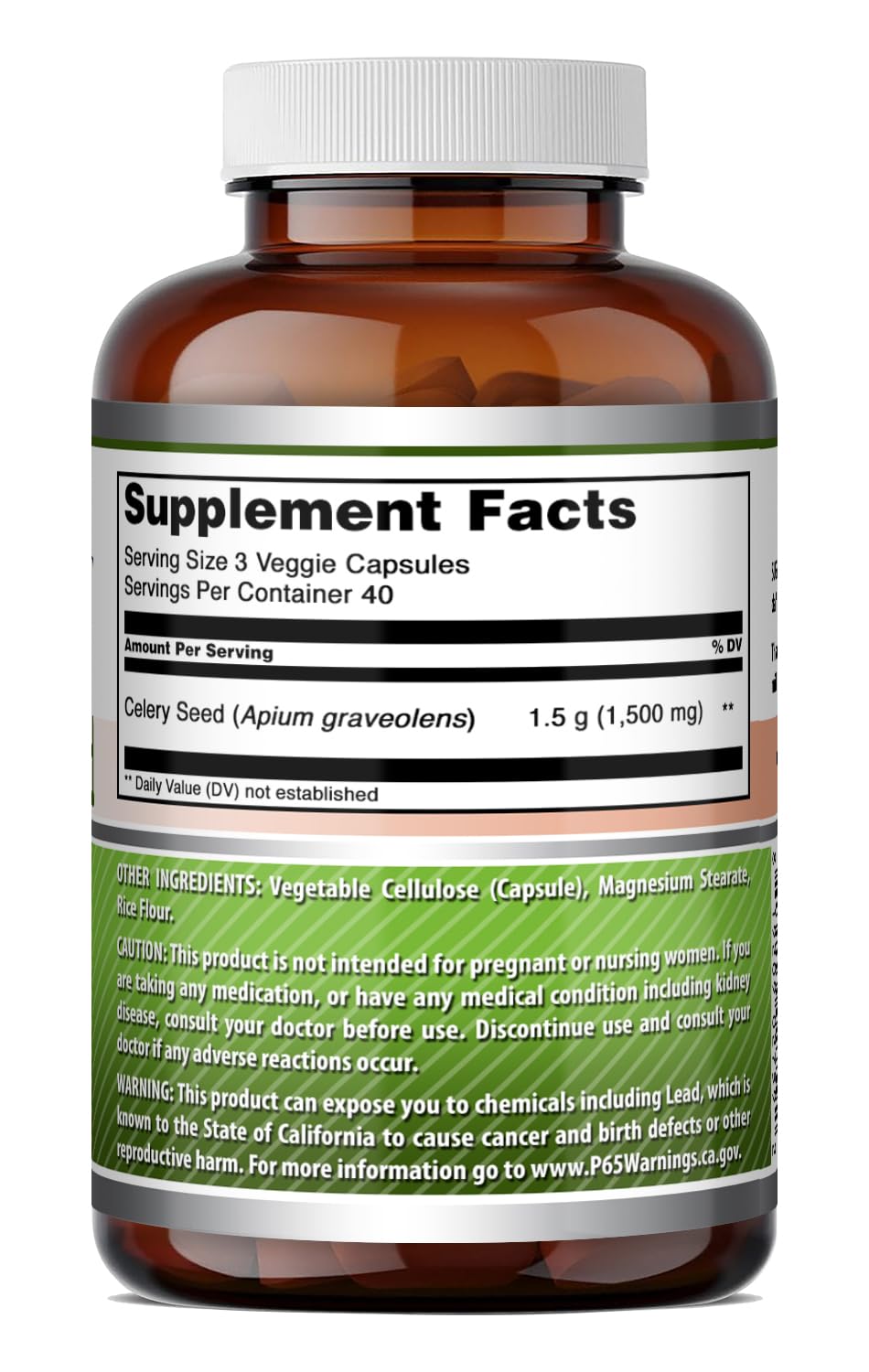 Amazing Nutrition cápsulas vegetales de 1500 mg, 40 porciones por envase
