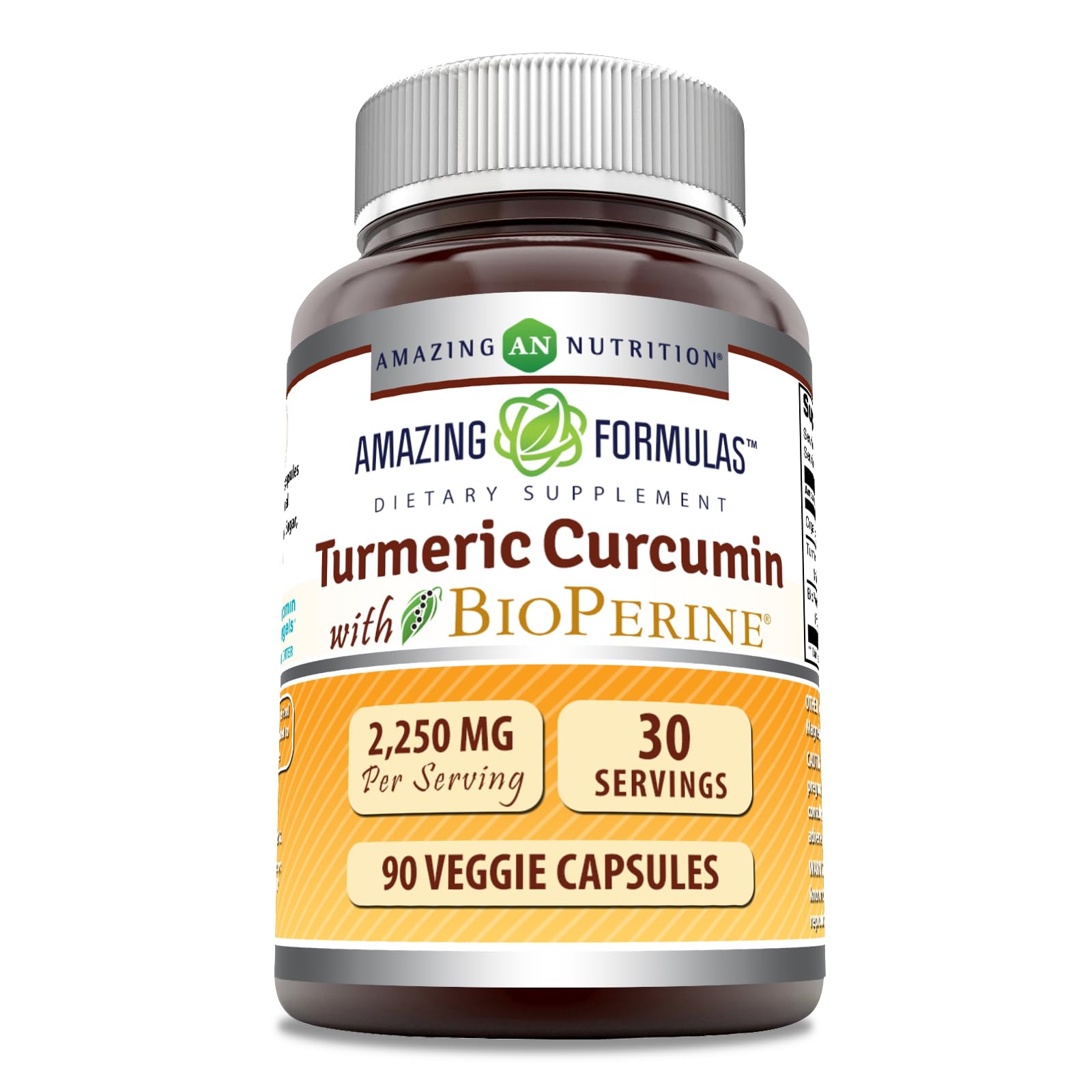 Amazing Nutrition Curcuma Curcumina Bioperine en cápsulas vegetales para el día a día