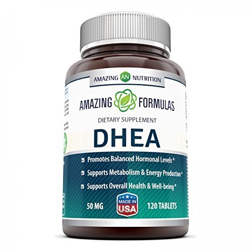 Amazing Nutrition DHEA 100 mg, sello de calidad GMP en el envase