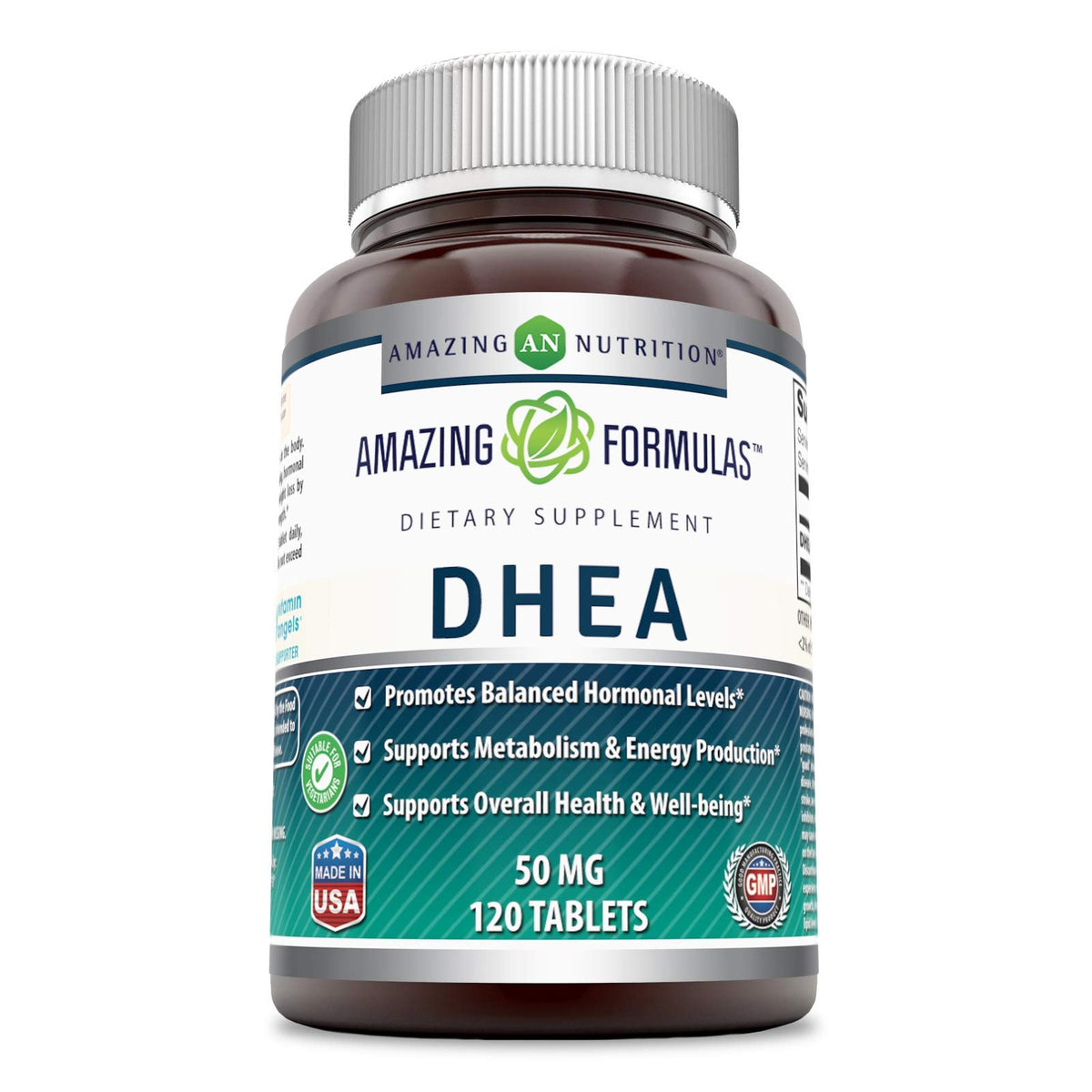 Amazing Nutrition DHEA 100 mg, tabletas porción diaria para energía y equilibrio