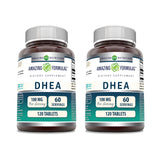 Amazing Nutrition DHEA 100 mg en tabletas, porción diaria para apoyo general de bienestar.