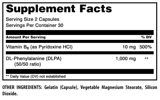 Amazing Nutrition DLPA, etiqueta de calidad, garantiza pureza y potencia