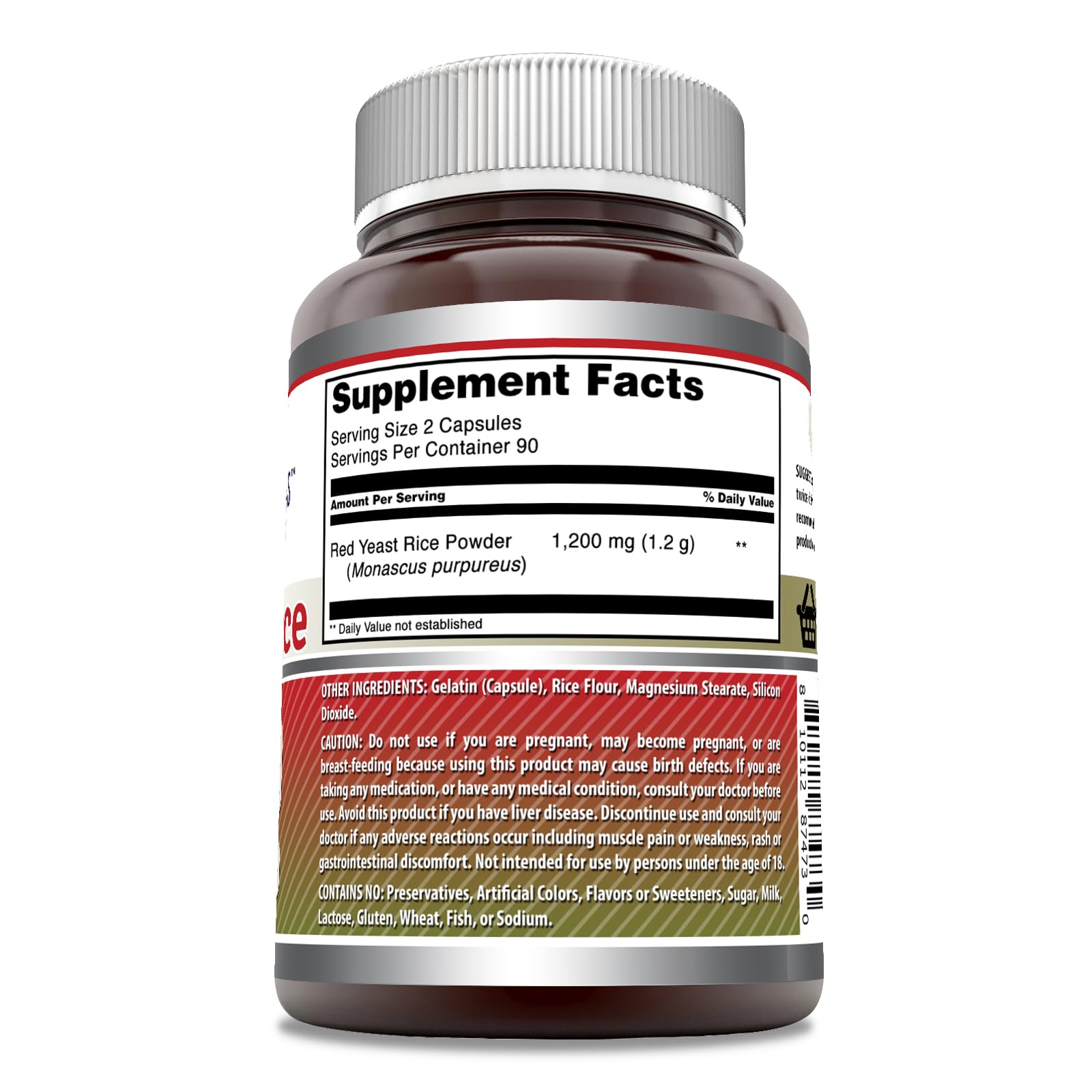 Amazing Nutrition etiqueta de la botella destaca pureza y certificaciones GMP