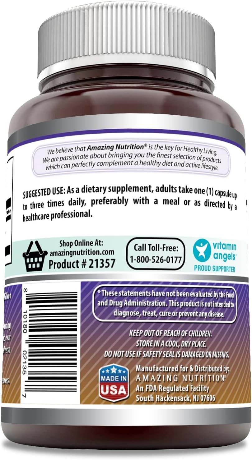 Amazing Nutrition etiqueta sin OGMs, producto puro para tu bienestar