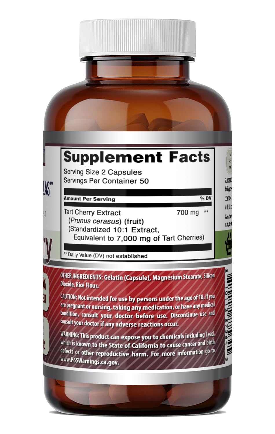 Amazing Nutrition extracto 10:1 de cereza agria, frasco compacto