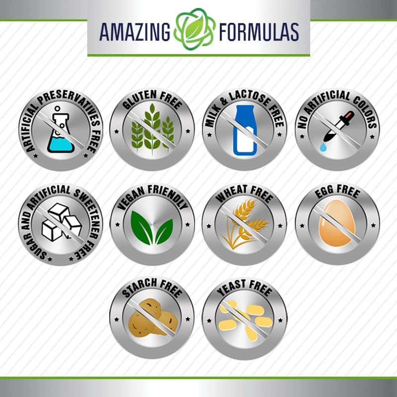 Producto fabricado en EE.UU. con control de calidad para Amazing Formulas 5-HTP