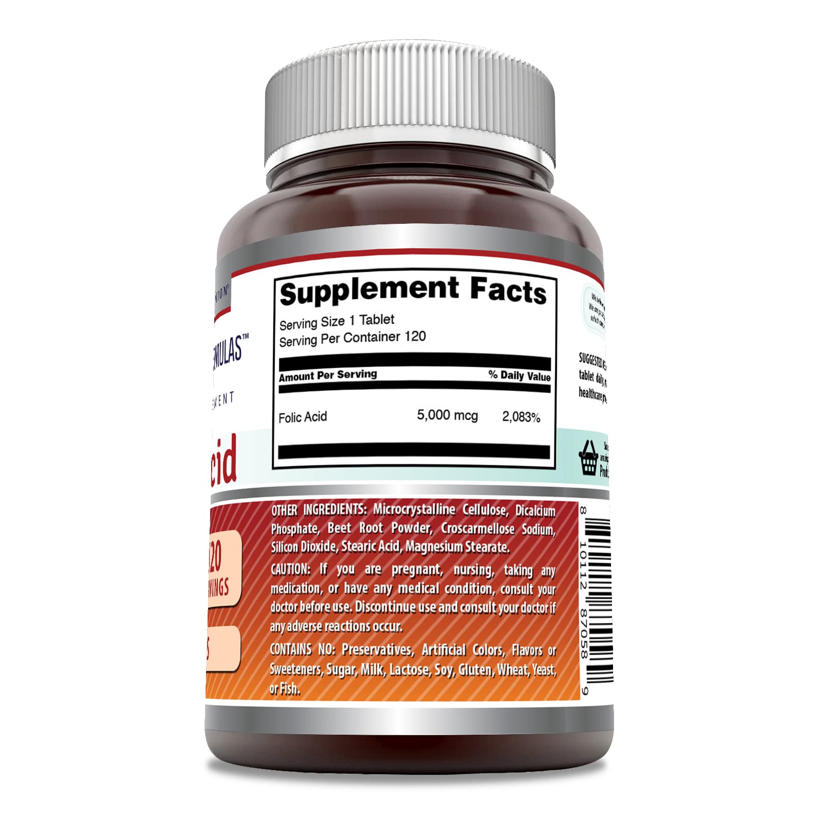 Frasco de 120 tabletas de Amazing Nutrition, tamaño práctico para la rutina