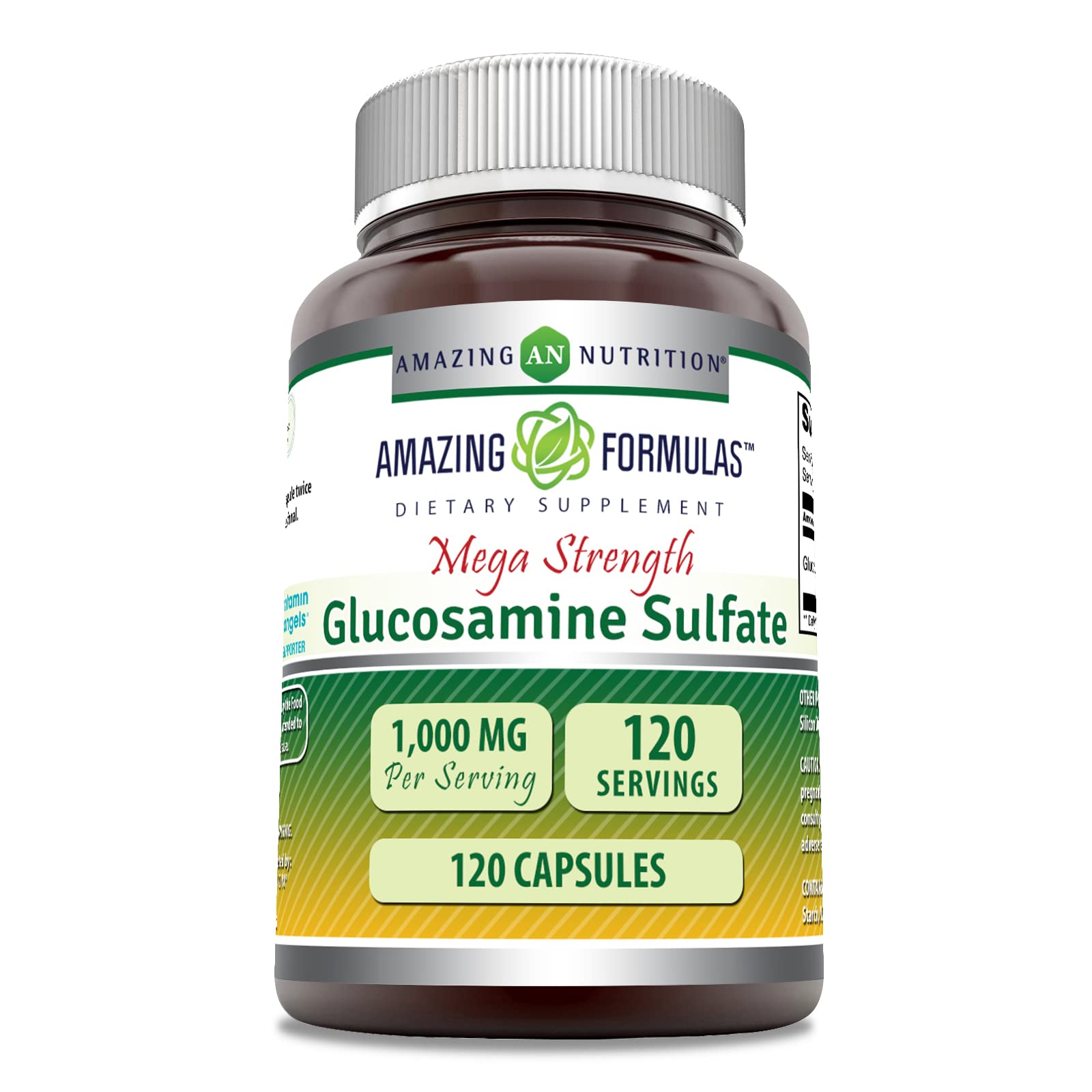 Amazing Nutrition Glucosamina Sulfato 1000 mg, cápsulas para soporte articular diario