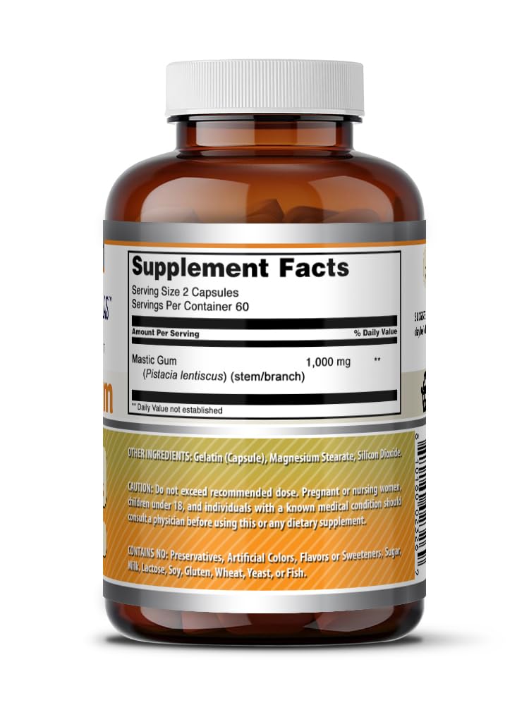 Amazing Nutrition Goma Mástico cápsulas de 1000 mg para bienestar intestinal